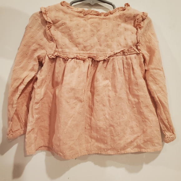GAP 4 Years Light Pink Ruffled Kids Blouse - Picture 3 of 4